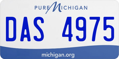 MI license plate DAS4975