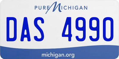 MI license plate DAS4990