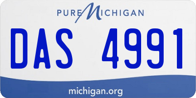 MI license plate DAS4991