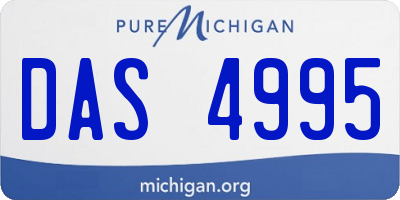 MI license plate DAS4995