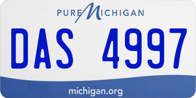 MI license plate DAS4997
