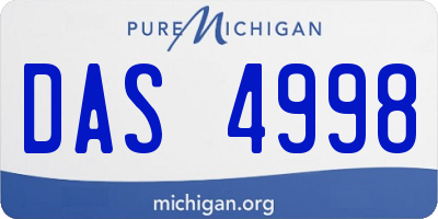 MI license plate DAS4998