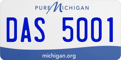 MI license plate DAS5001