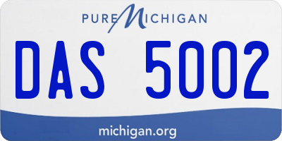 MI license plate DAS5002