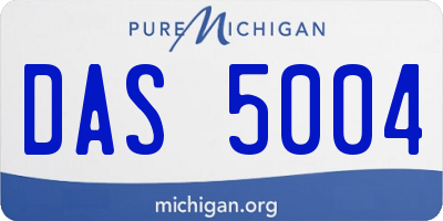MI license plate DAS5004