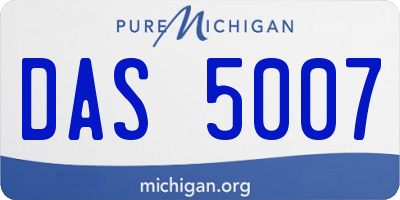MI license plate DAS5007