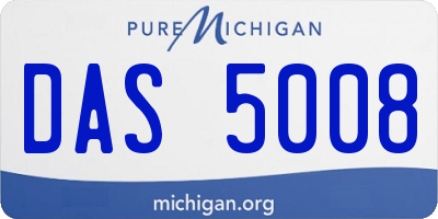 MI license plate DAS5008