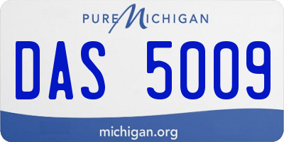 MI license plate DAS5009