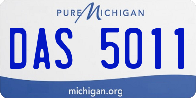 MI license plate DAS5011