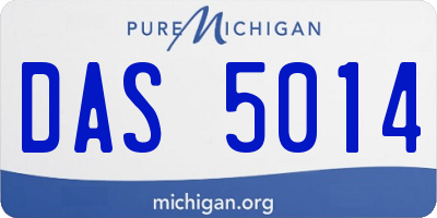 MI license plate DAS5014