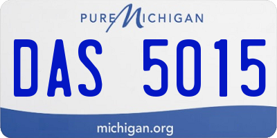 MI license plate DAS5015