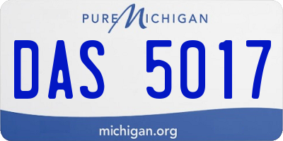 MI license plate DAS5017