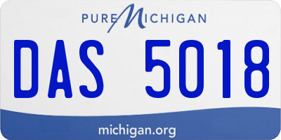 MI license plate DAS5018