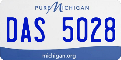 MI license plate DAS5028