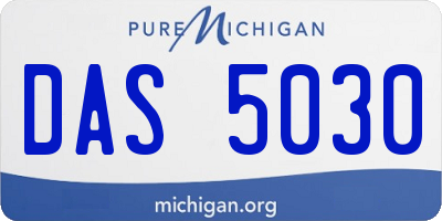 MI license plate DAS5030