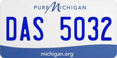 MI license plate DAS5032
