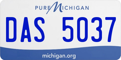 MI license plate DAS5037
