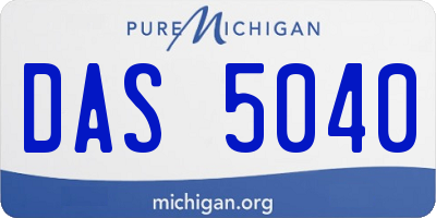 MI license plate DAS5040