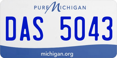 MI license plate DAS5043