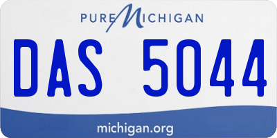 MI license plate DAS5044