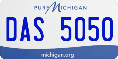MI license plate DAS5050