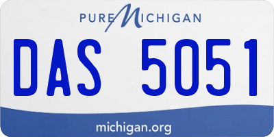 MI license plate DAS5051