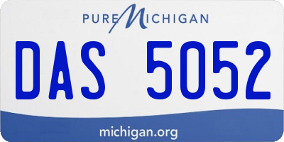 MI license plate DAS5052