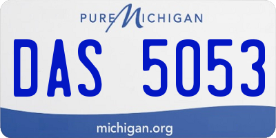 MI license plate DAS5053