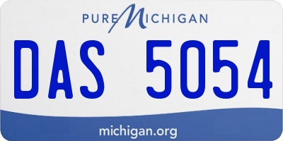 MI license plate DAS5054