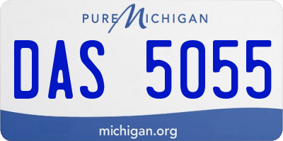 MI license plate DAS5055