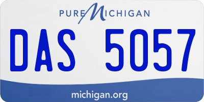 MI license plate DAS5057