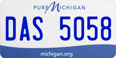 MI license plate DAS5058