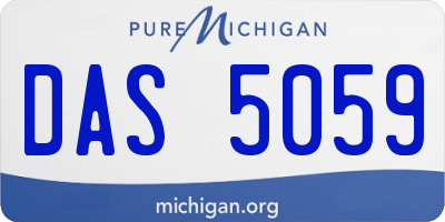 MI license plate DAS5059
