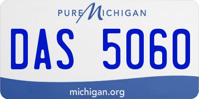MI license plate DAS5060