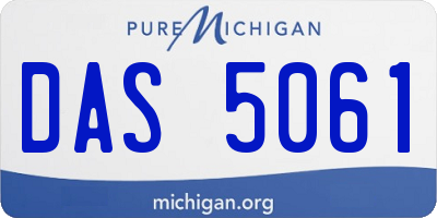 MI license plate DAS5061