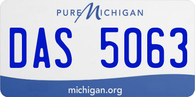 MI license plate DAS5063