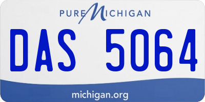 MI license plate DAS5064