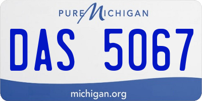 MI license plate DAS5067