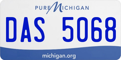 MI license plate DAS5068