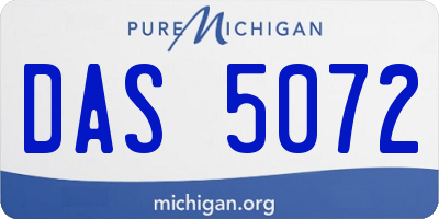MI license plate DAS5072
