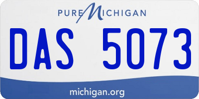 MI license plate DAS5073