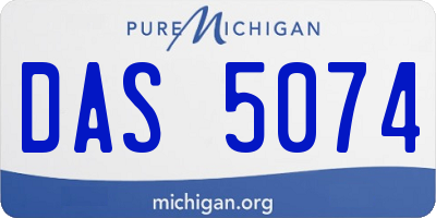 MI license plate DAS5074