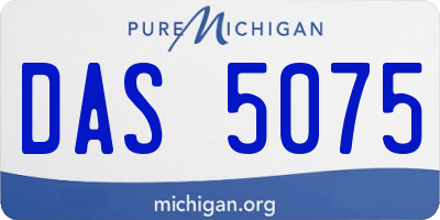 MI license plate DAS5075