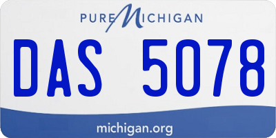 MI license plate DAS5078