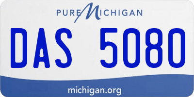 MI license plate DAS5080