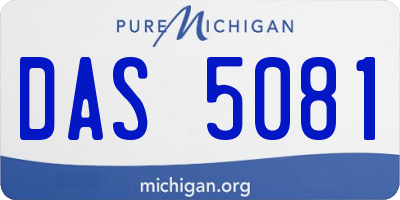 MI license plate DAS5081