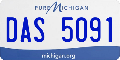 MI license plate DAS5091