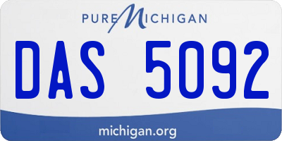 MI license plate DAS5092