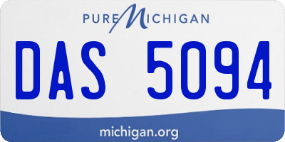 MI license plate DAS5094