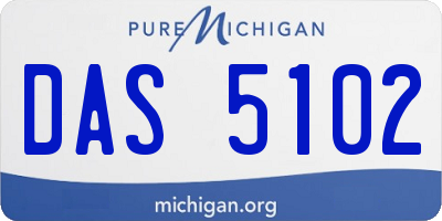 MI license plate DAS5102
